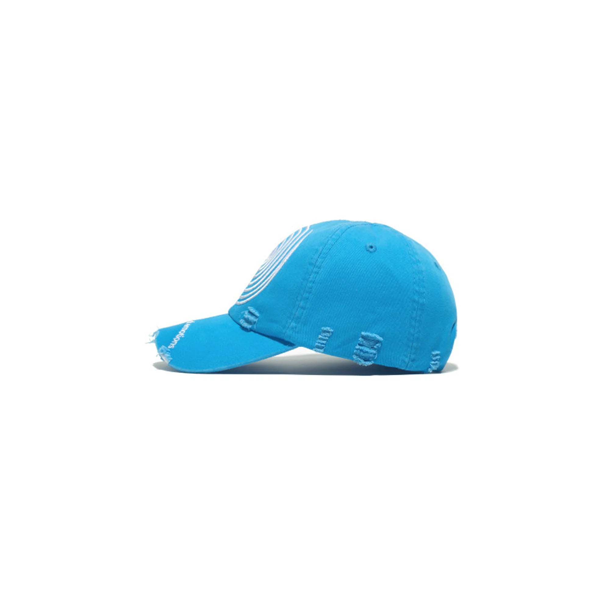 NOTHINGNESS WORLD Distressed Embroidered LOGO Dad Cap