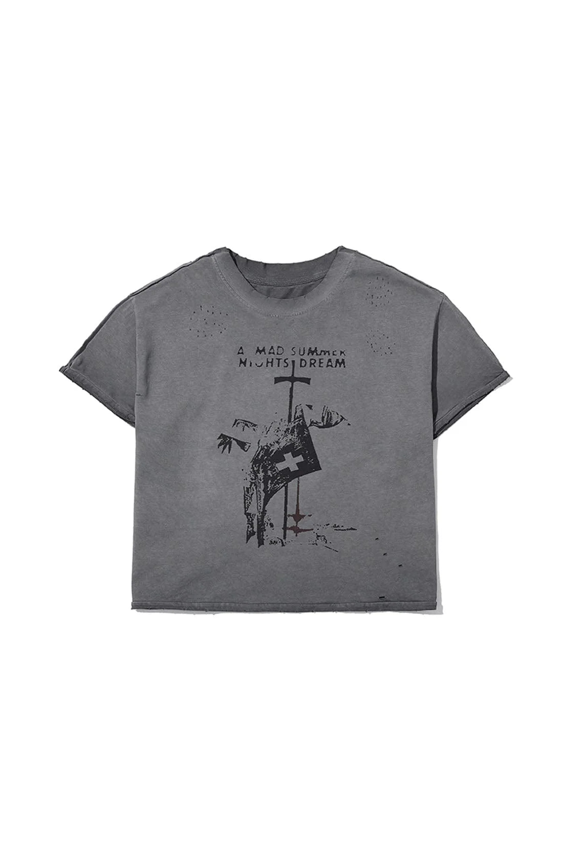 LUUUCAM A Mad Summer Night Dream Distressed Panel T-Shirt