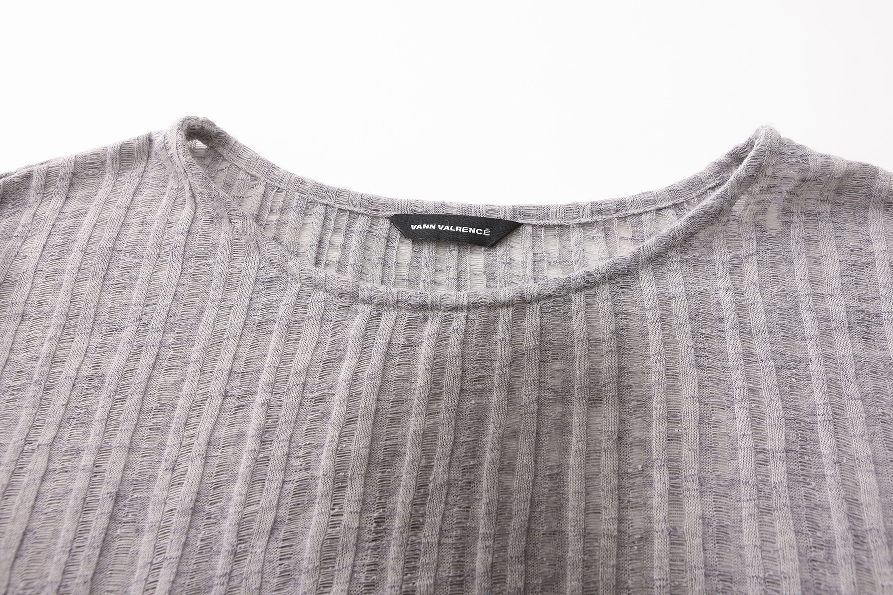 VANN VALRENCE Essential Gradient Sheer Long-Sleeve Tee