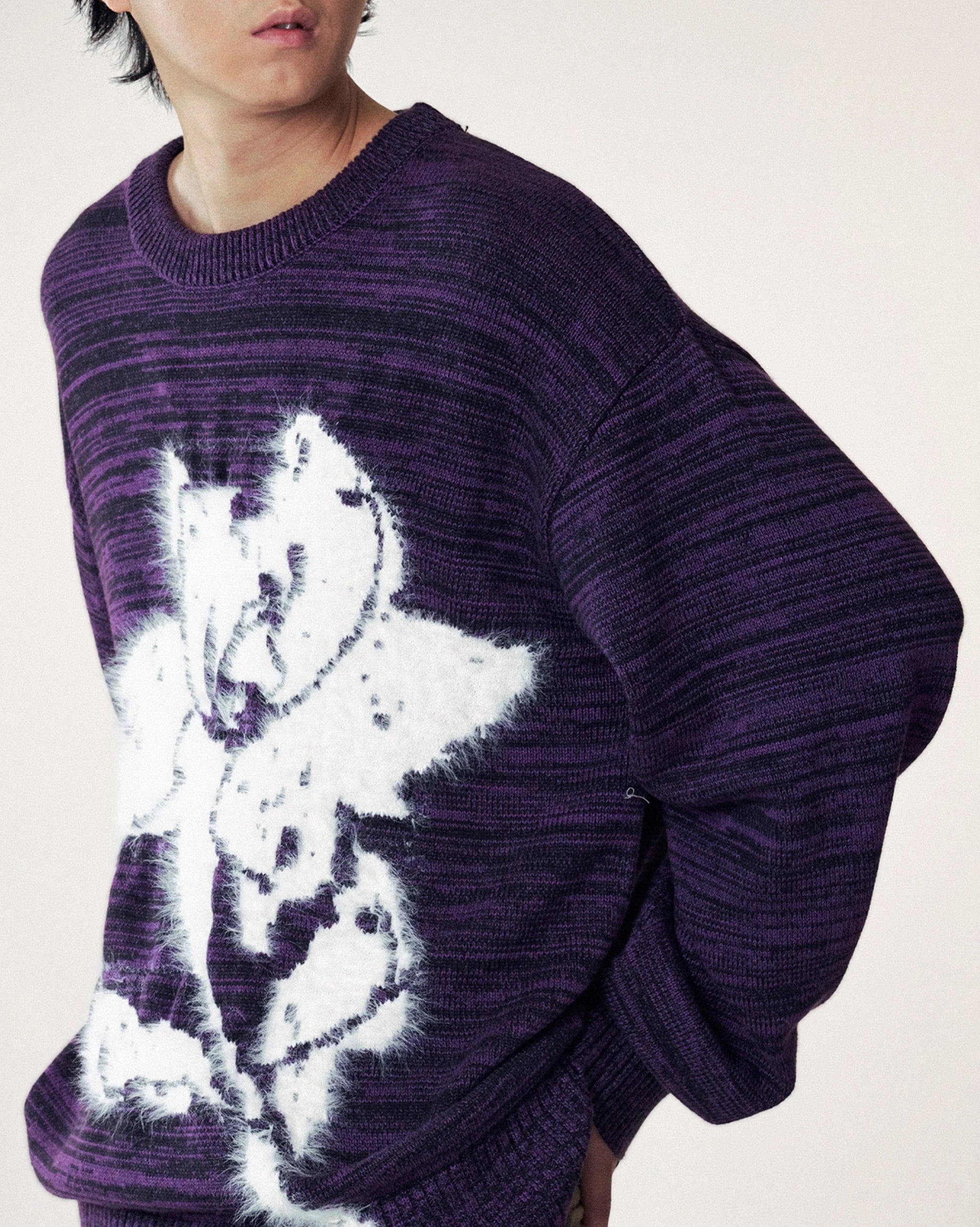 1997 POSTOFFICE Modern Knitted Lotus Sweatshirt