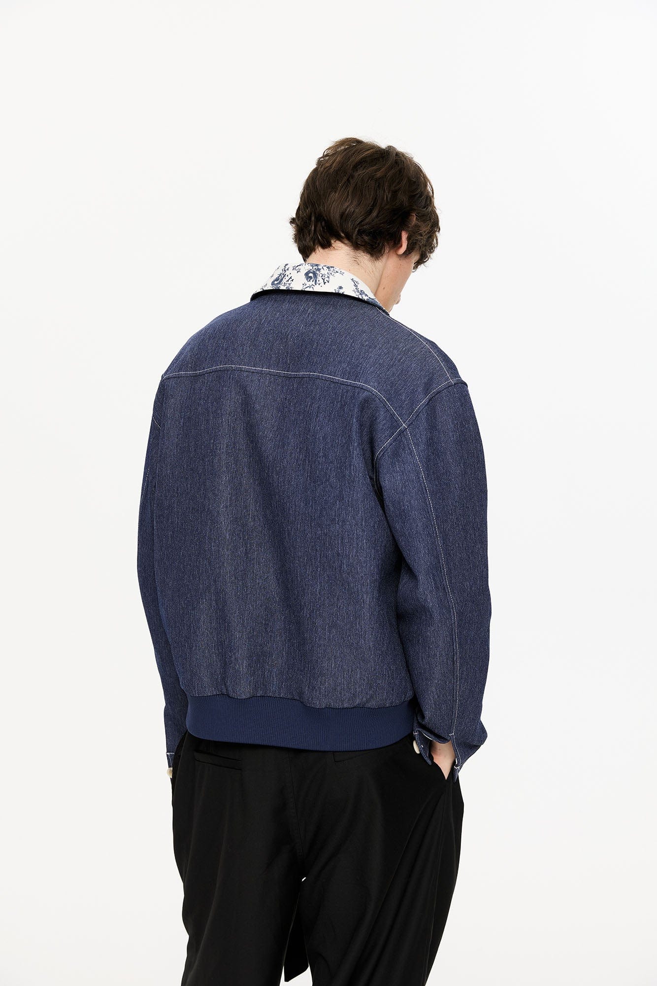 KREATE Contrast Floral Collar Jacket