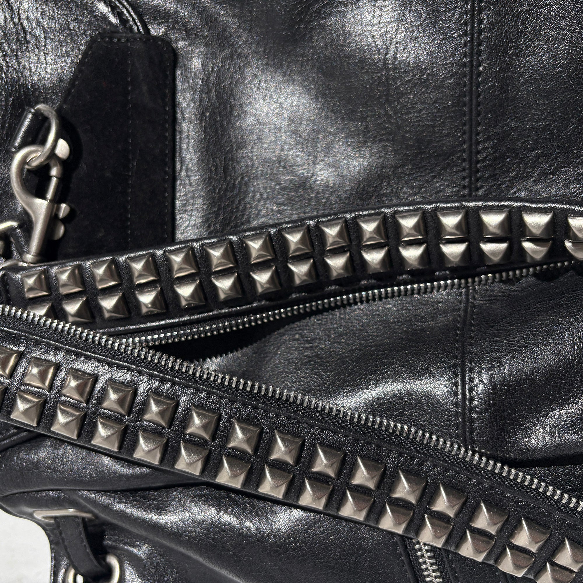 PCCVISION x GMK Studded Zippered PU Bucket Backpack