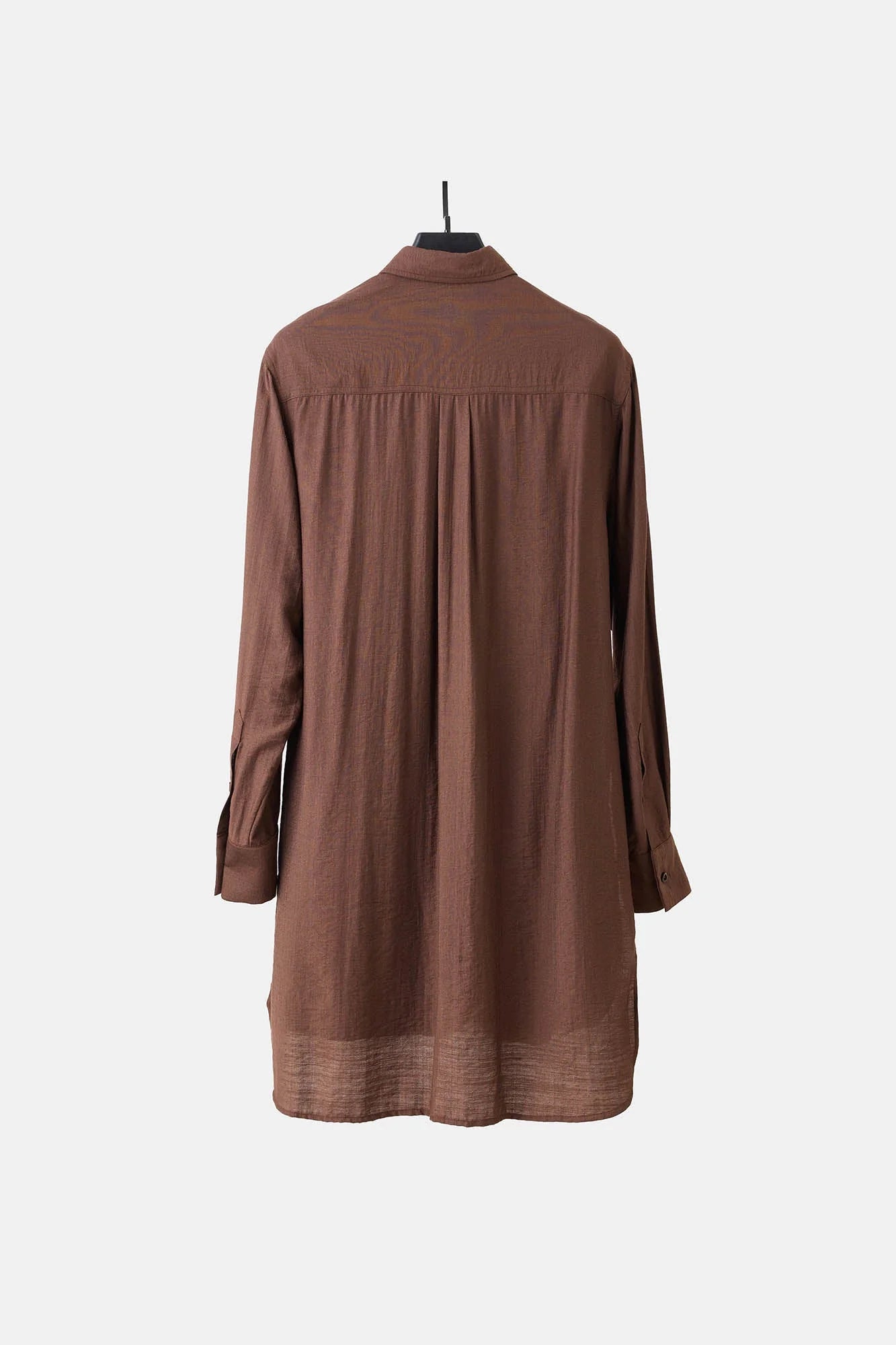 ILNya Nieternite Nifutur Arc Spliced Draped Long Shirt Burgundy