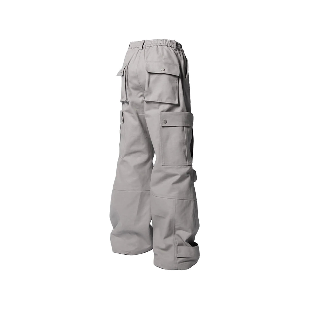 RELABEL Multi-Pocket Oversized Workwear Cargo Pants Gray