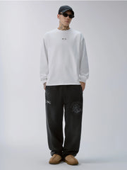 F2CE Washed Badge Graphic Drawstring Sweatpants