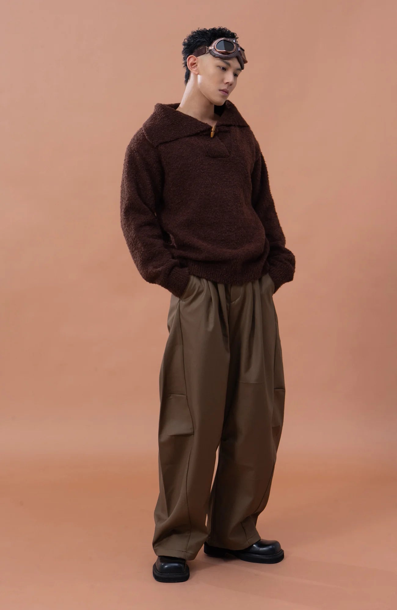 CLP Wool -Blend Toggle-Neck Knit Pullover