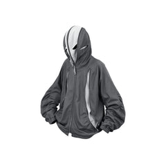 RELABEL Layered Multi-Zip Mask Hood Jacket Gray