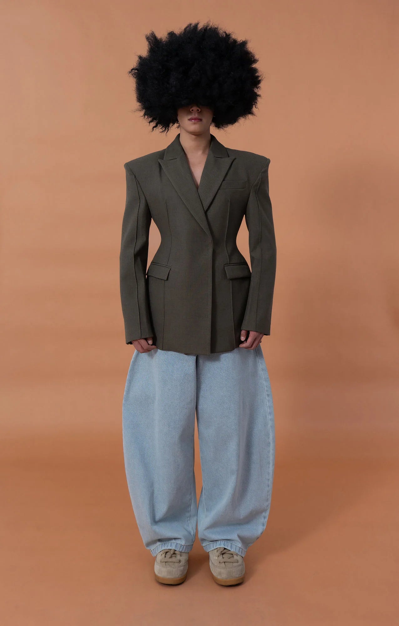 CLP Essential Washed Oversized Curved-Leg Jeans