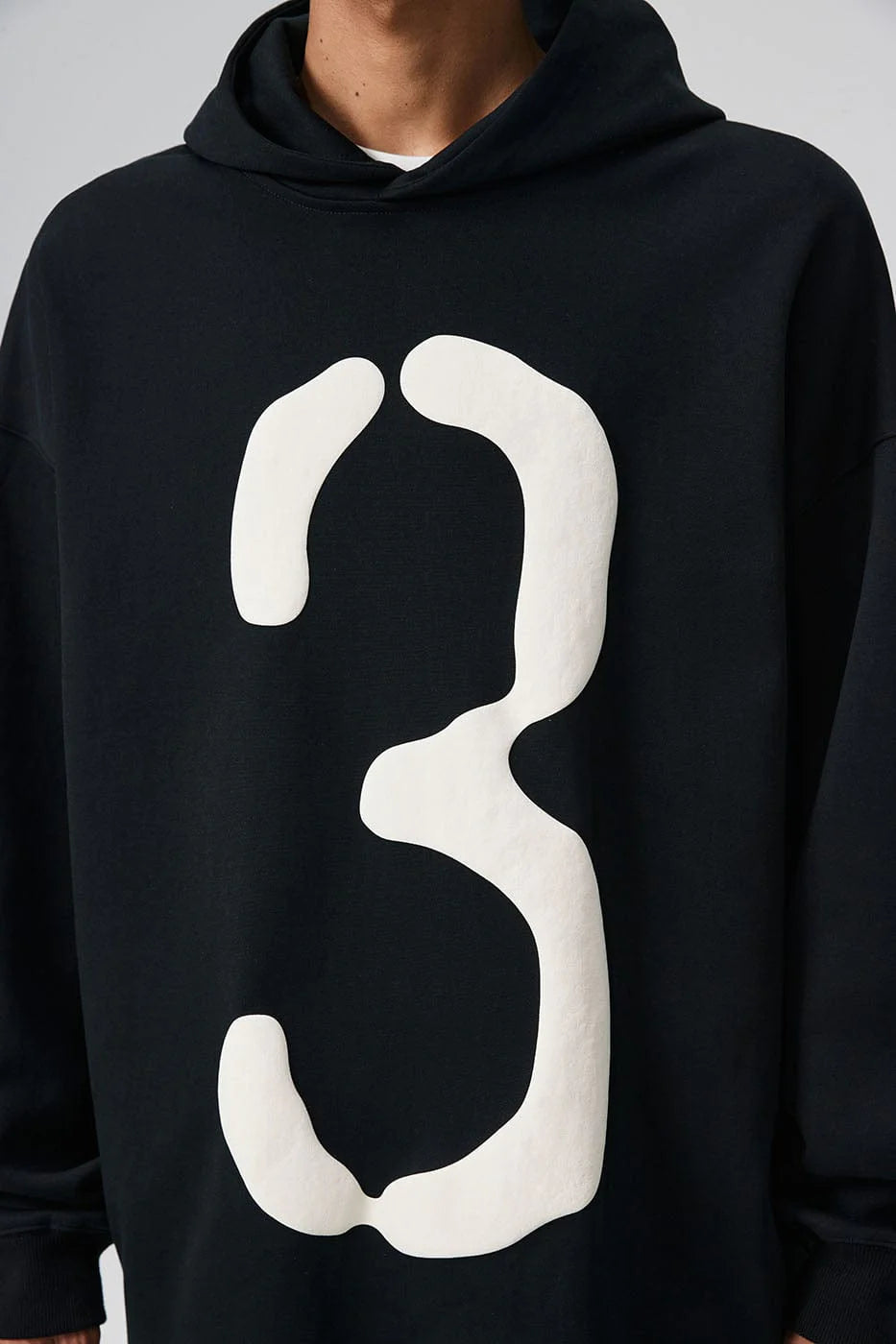 BONELESS Number 3 Puff-Print Hoodie