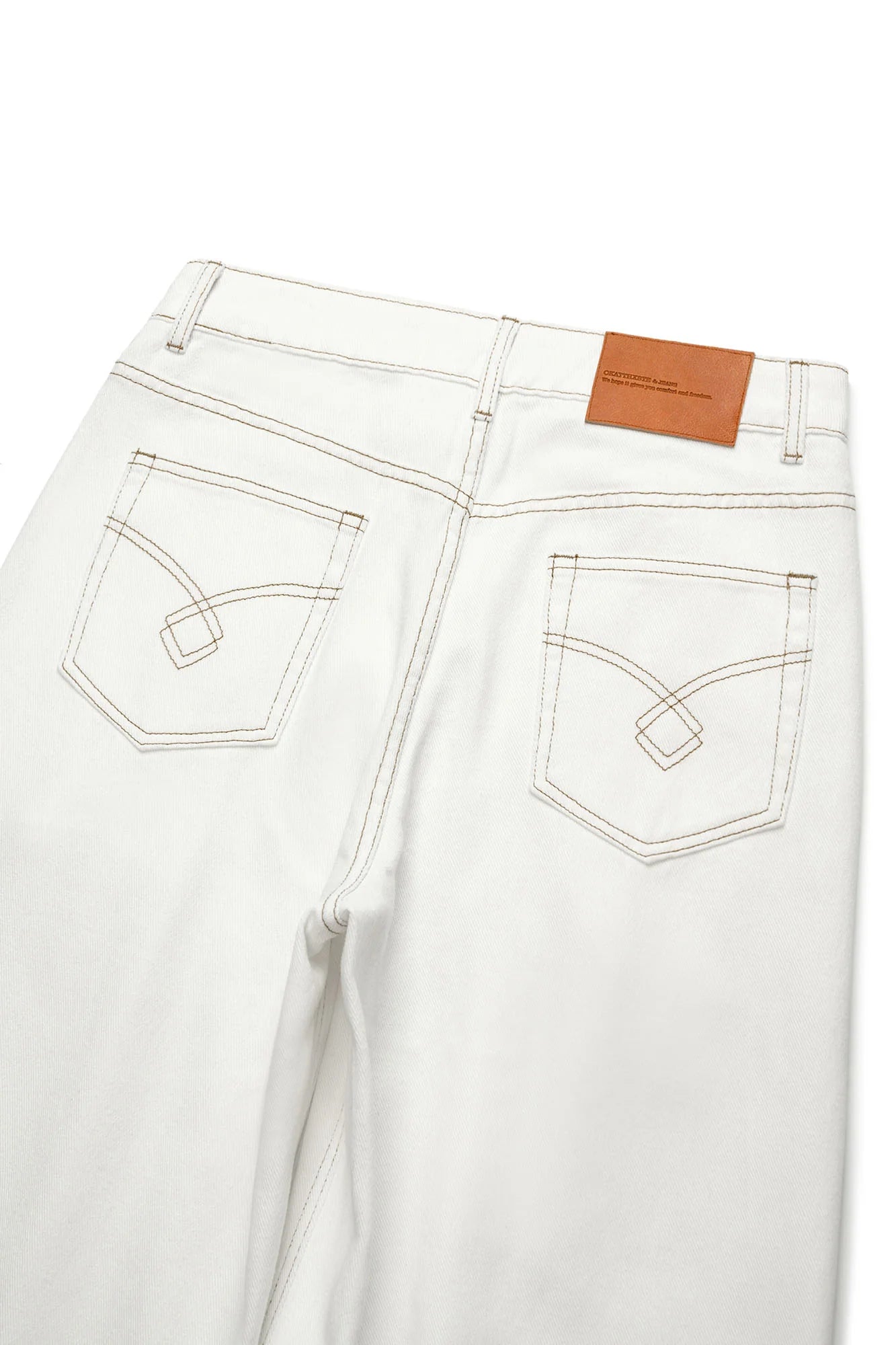OKAYTHXBYE Classic Pleated Wide-Leg Jeans