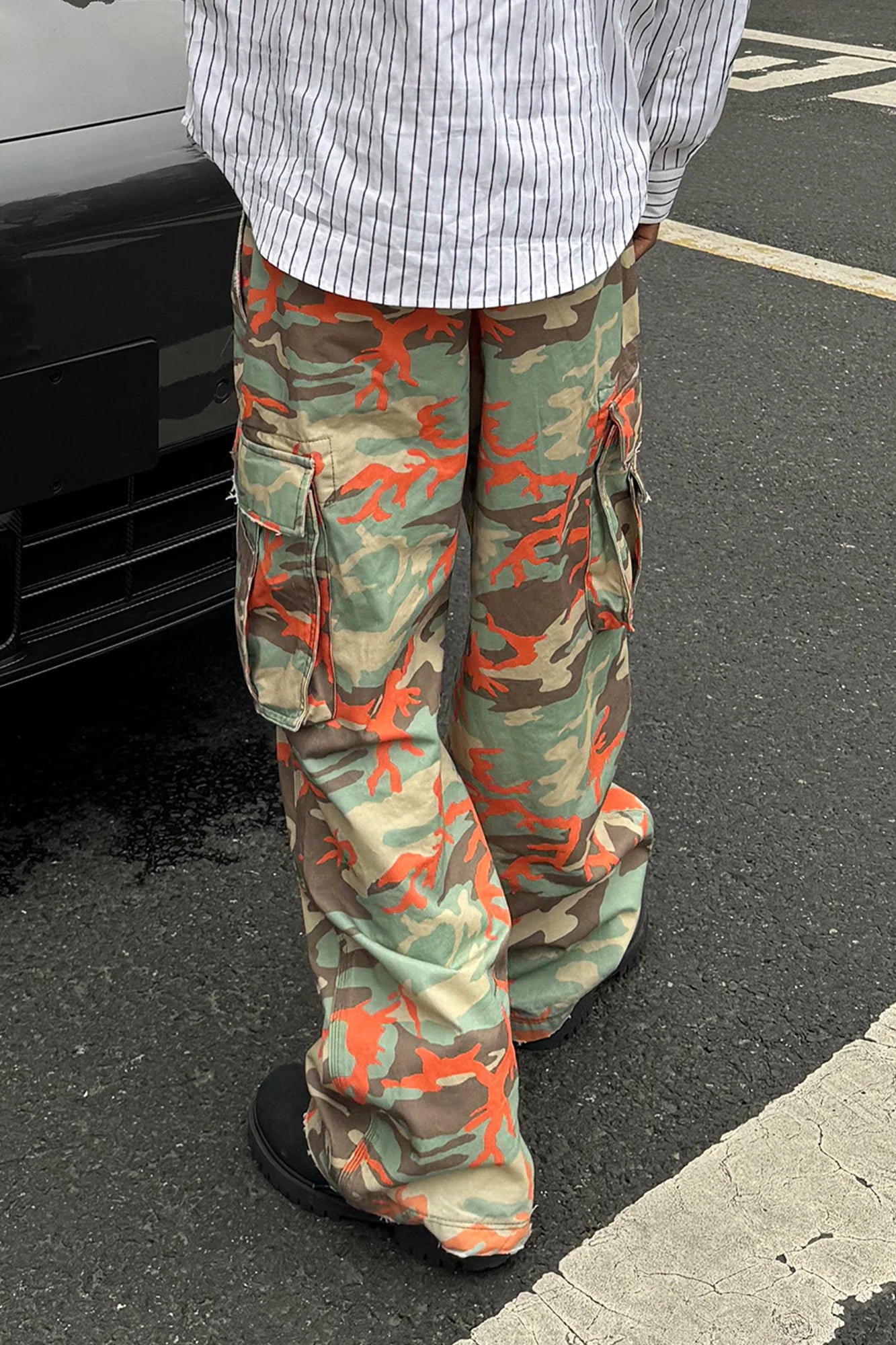 STEEPC Camo Wide-Leg Cargo Pants