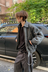 OKAYTHXBYE 3M Thinsulate Padded Multi-Zip Bomber Jacket