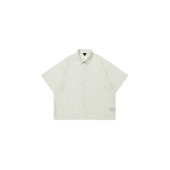 OVDY Pinstriped Cross Paneled Back Half Shirt