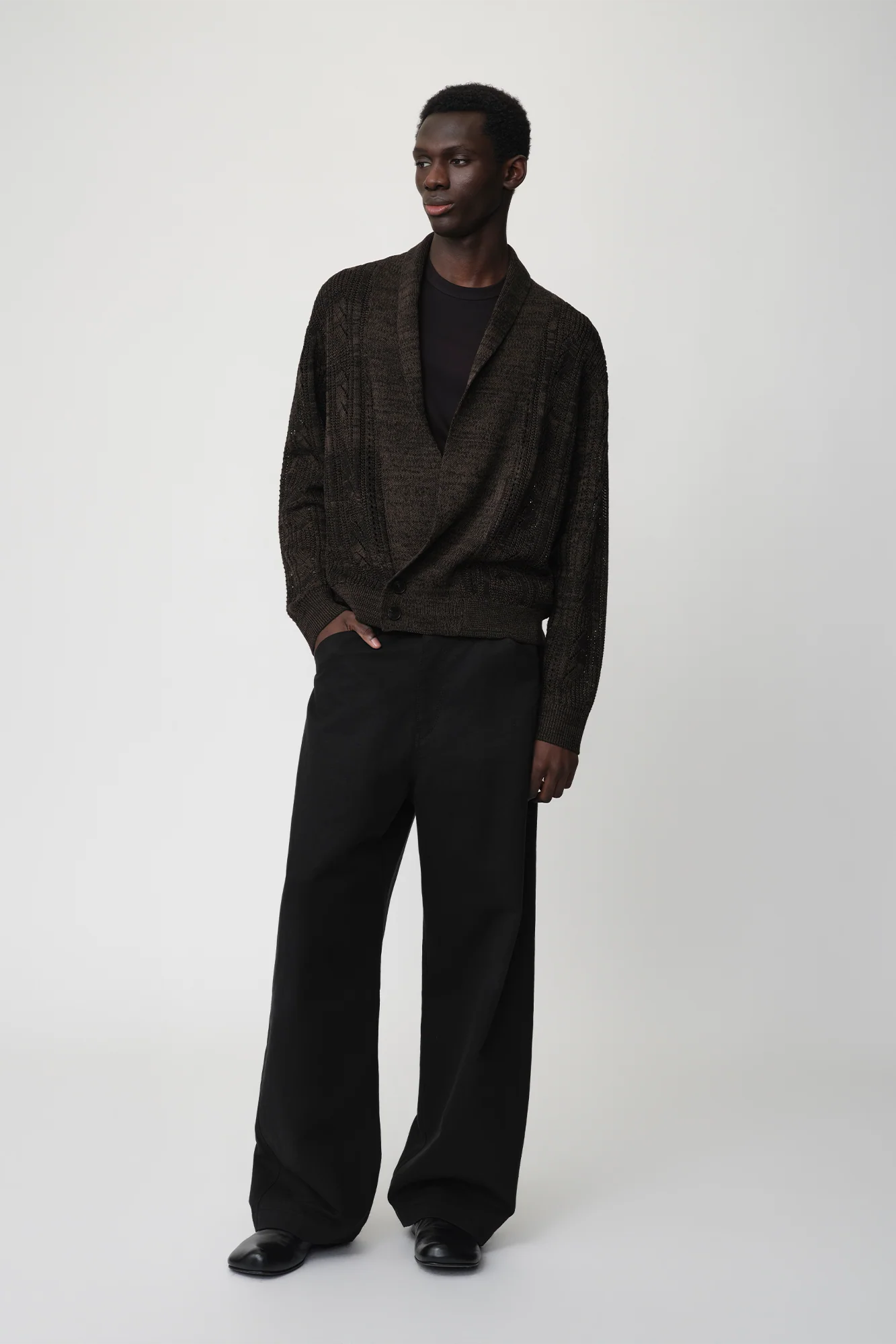 OPICLOTH Slouchy Open-Knit Cardigan