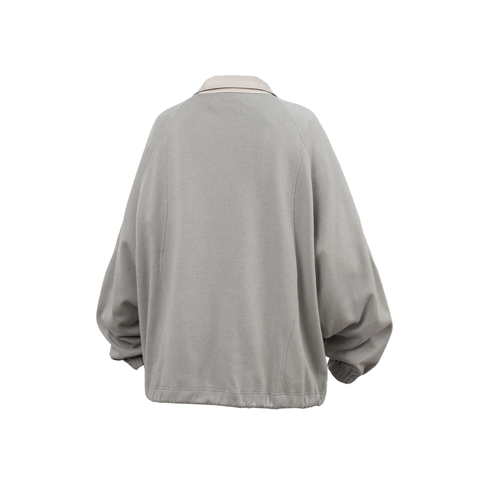 RELABEL Raglan Drawstring-Hem Polo Sweatshirt
