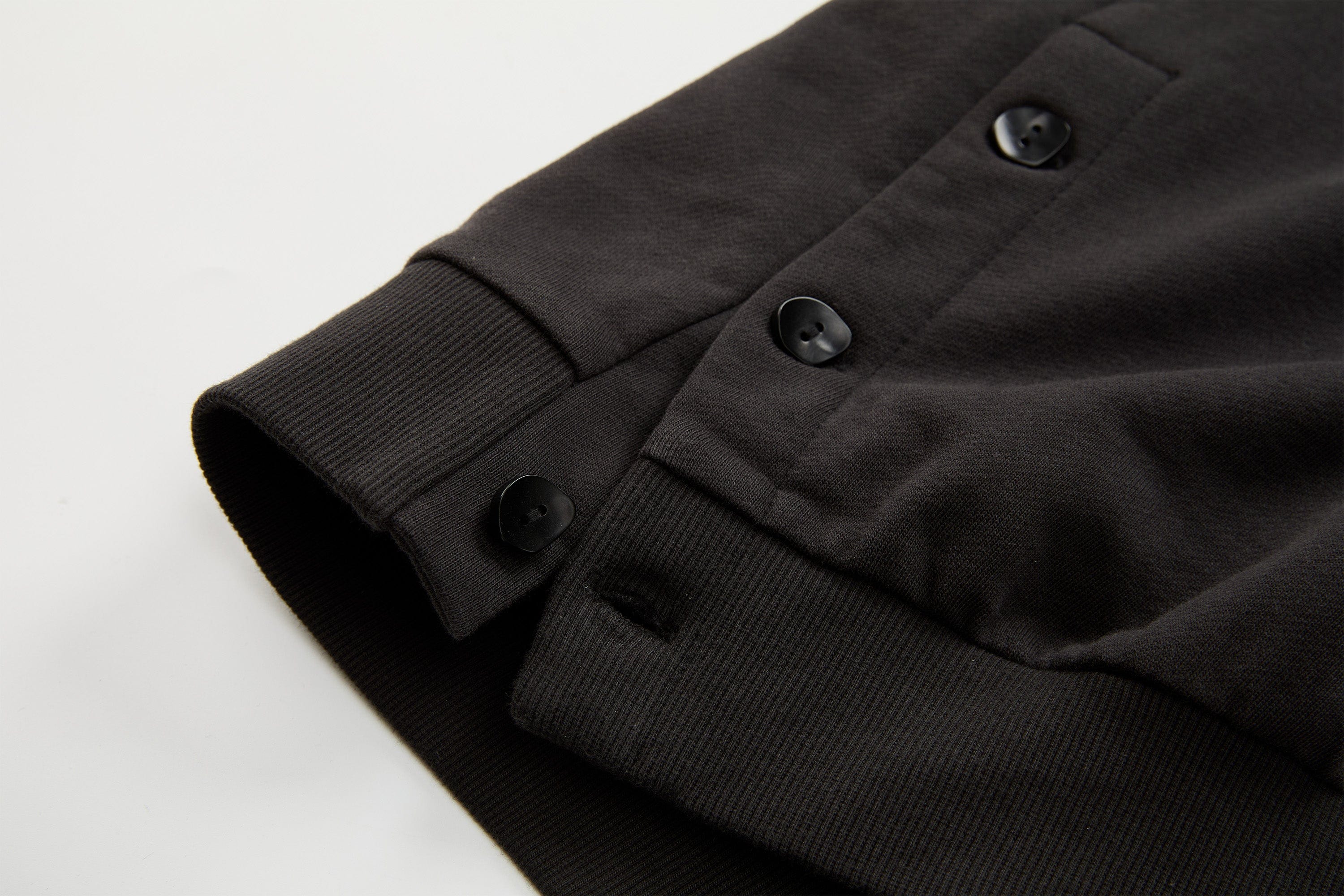 ORGANIC EMOTION Asymmetrical Hem LOGO Embroidered Hoodie