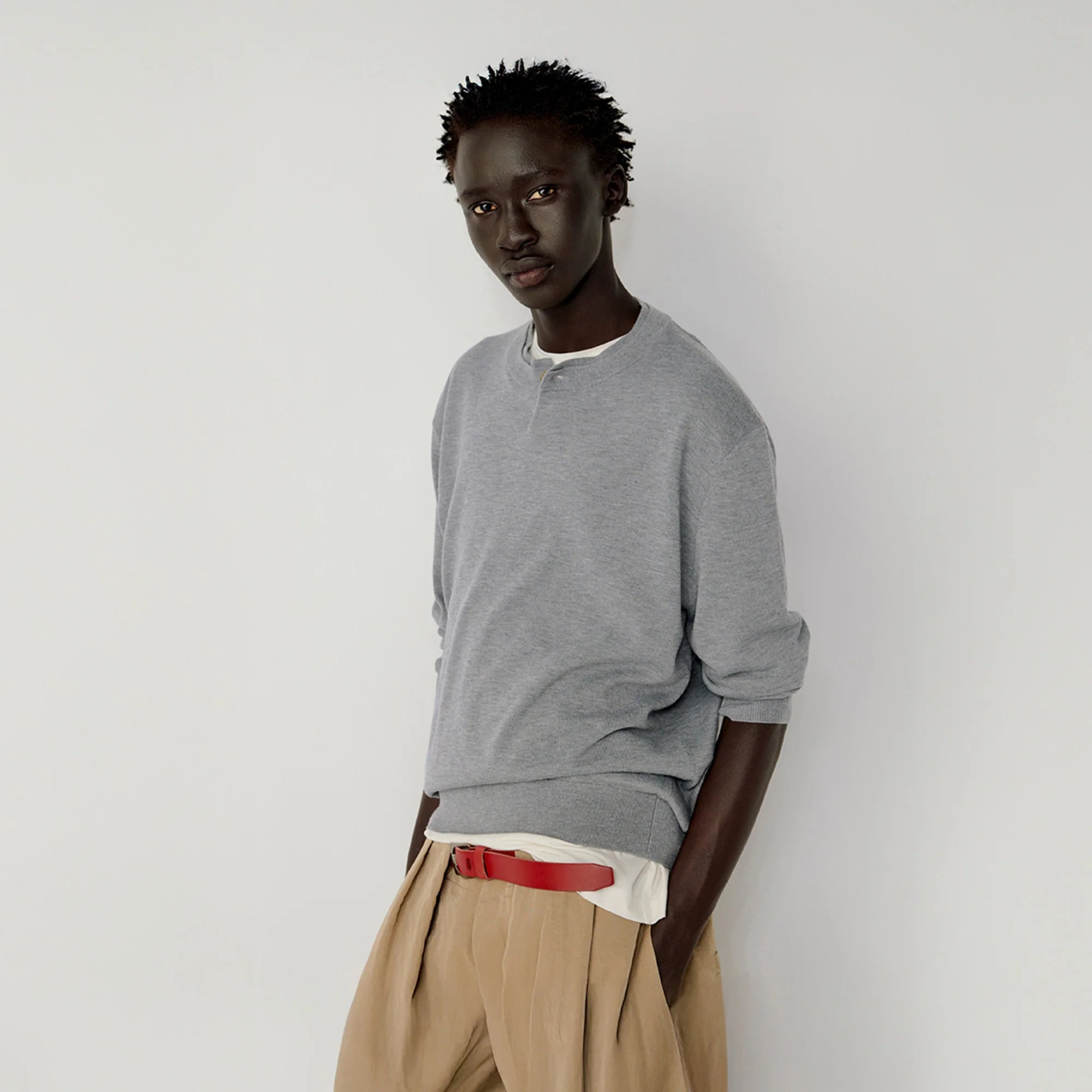 OPICLOTH Essential Layered Collar Sweater