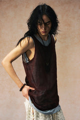 GONGHE REPUB Sheer Linen-Cotton Layered Vest