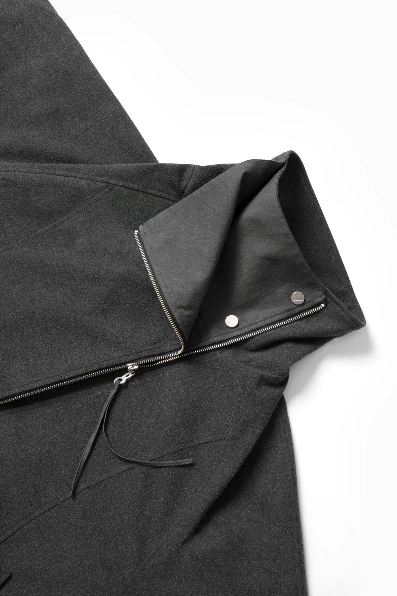RELABEL Layered Placket Wool Blend Coat