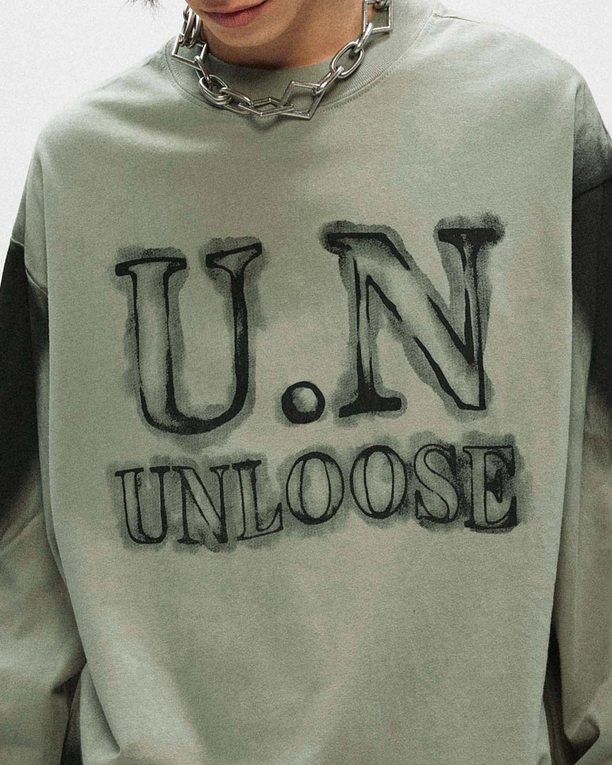 OVDY Unloose Ink Gradient Long-Sleeve Tee