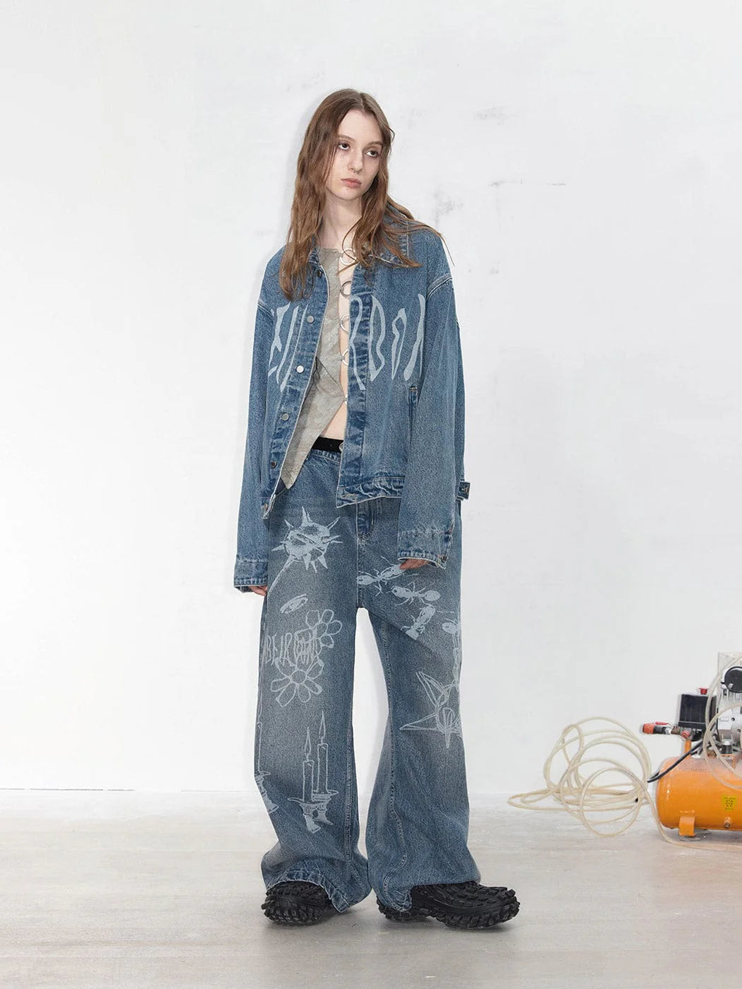49PERCENT LABELROOM Laser Logo Denim Jacket