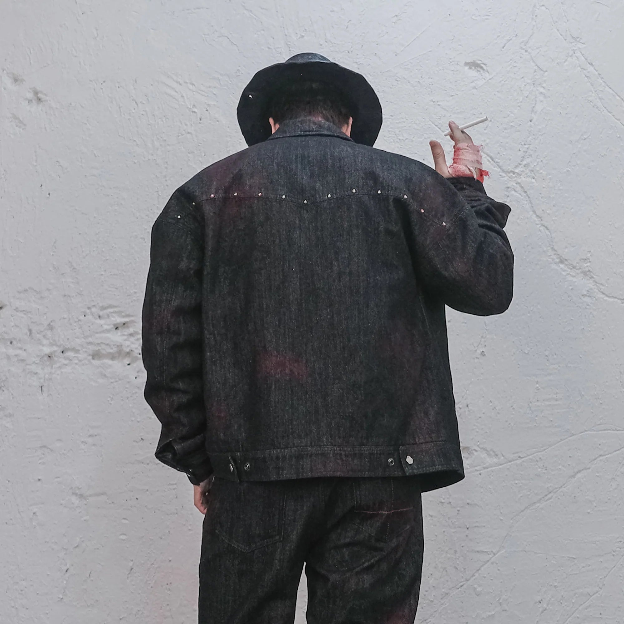 UNDERWATER Bloodstained Raw Denim Jacket