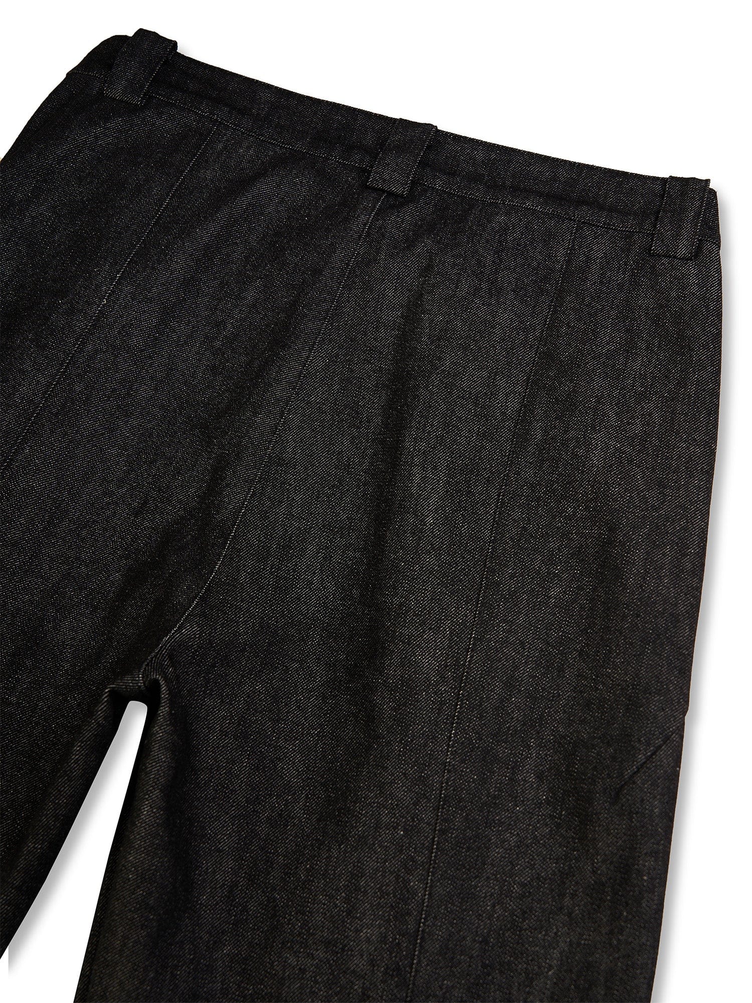 FLYERRER Abstract Graphic Flared Raw Jeans