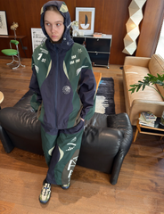 MIICHOUS Contrast Racer Graphic Panel Pants