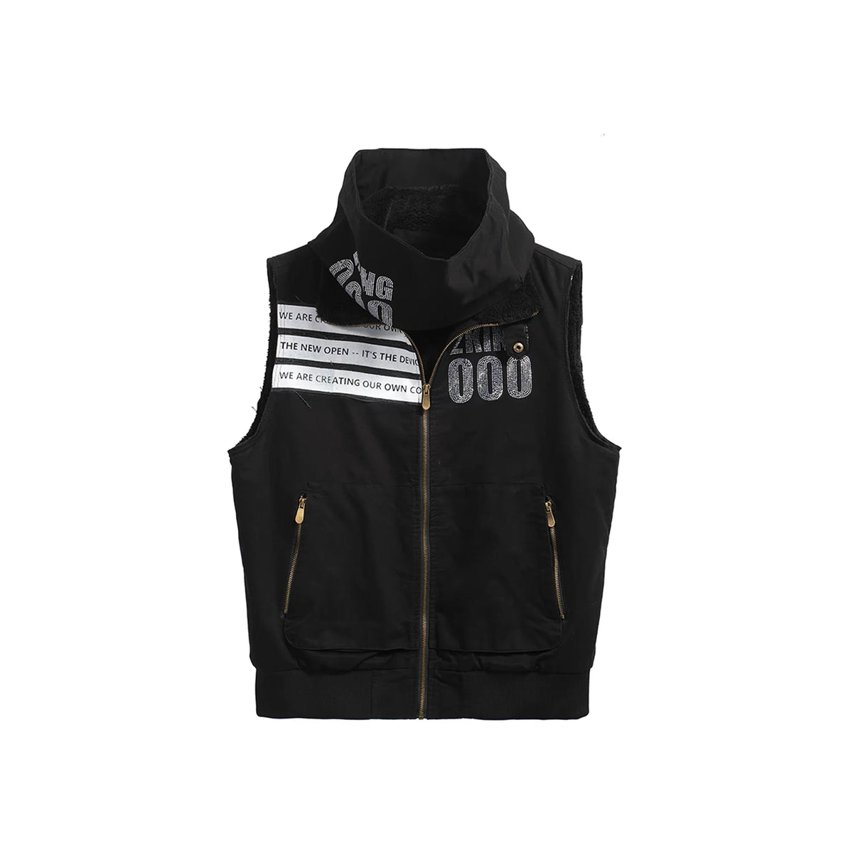 NOTHINGNESS WORLD Padded Funnel-Neck Zip Vest