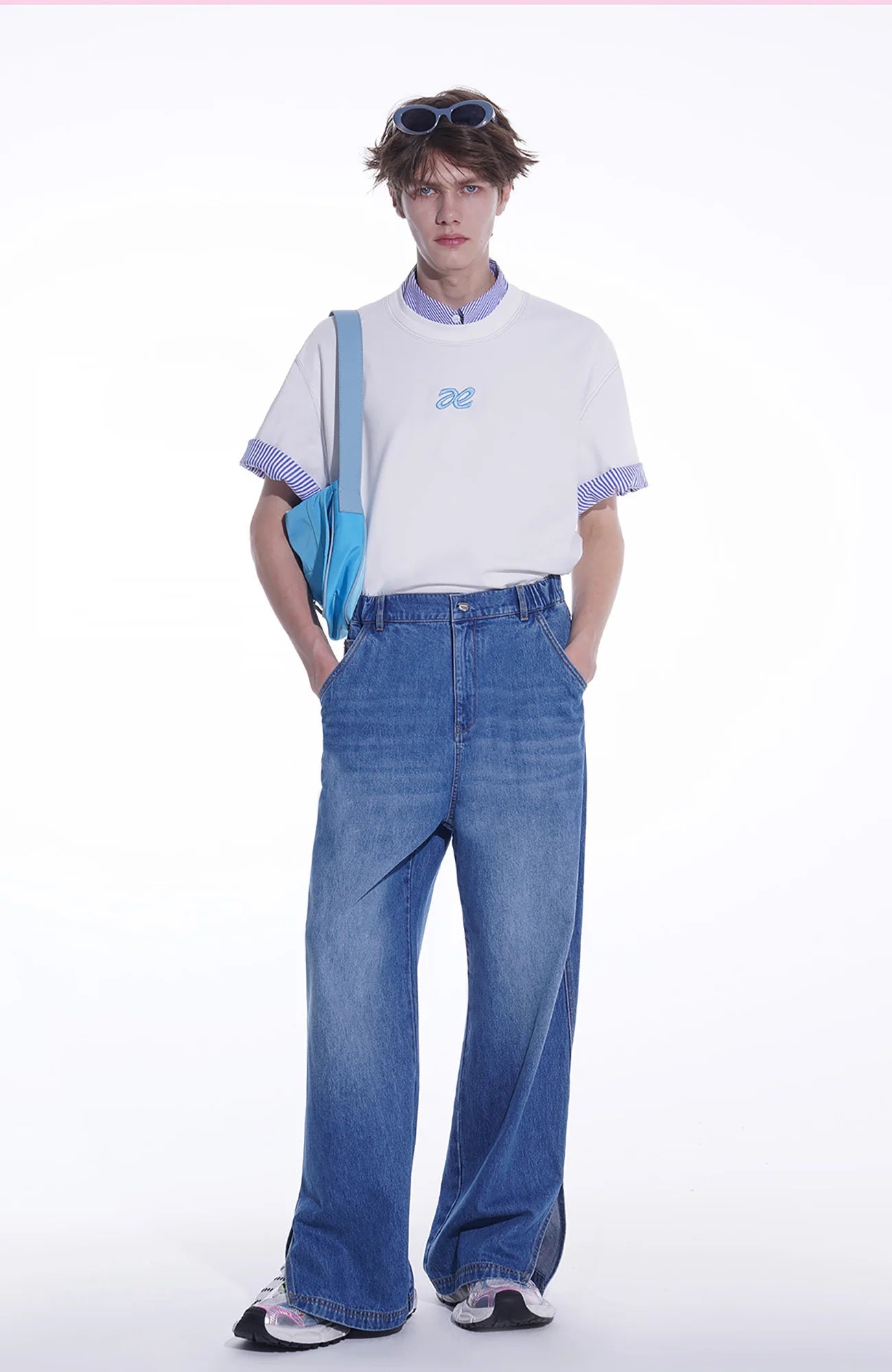 TIWILLTANG Side-Cut Oversized Jeans