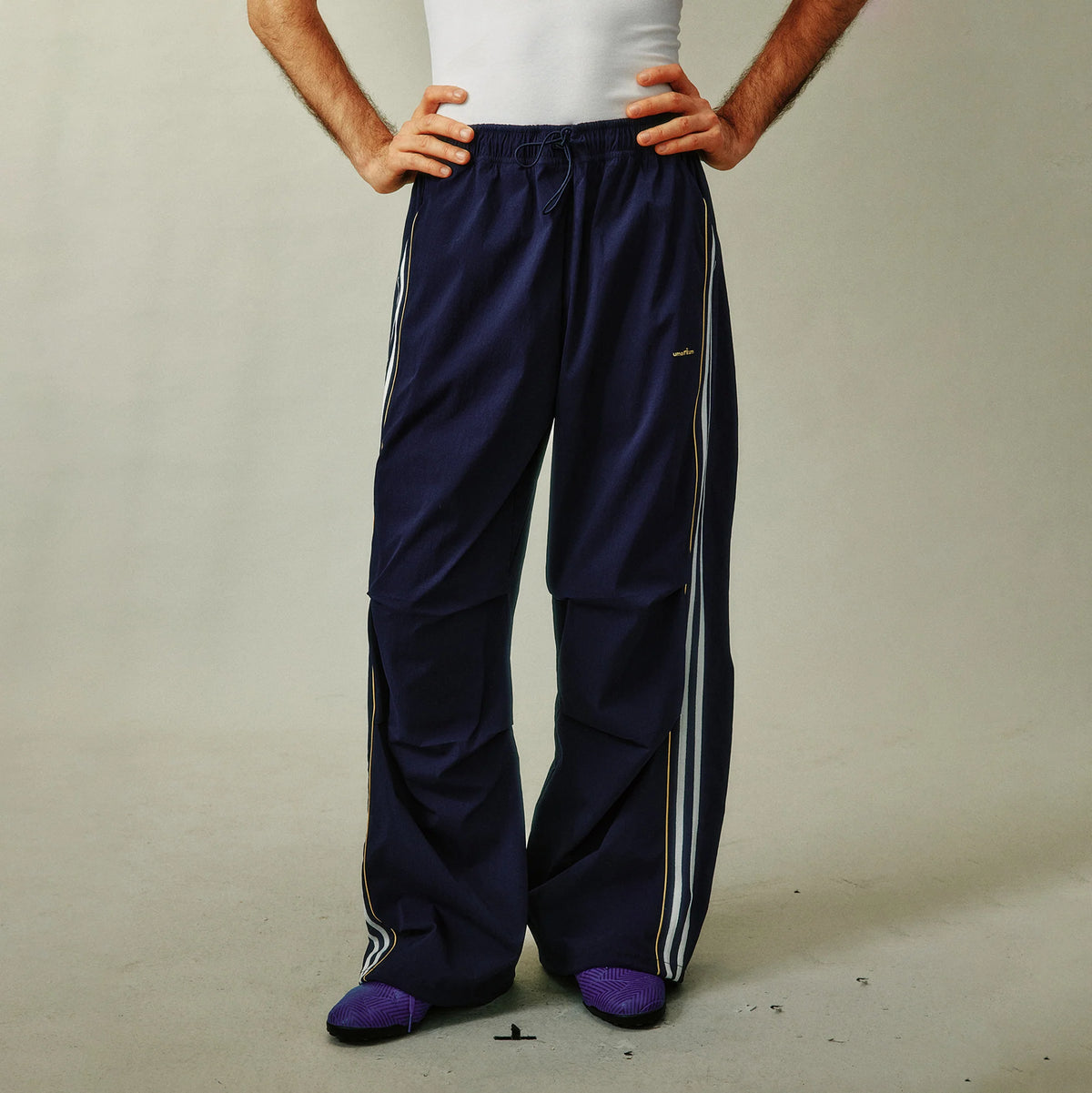 UMAMIISM Striped Drawstring Quick-Dry Track Pants