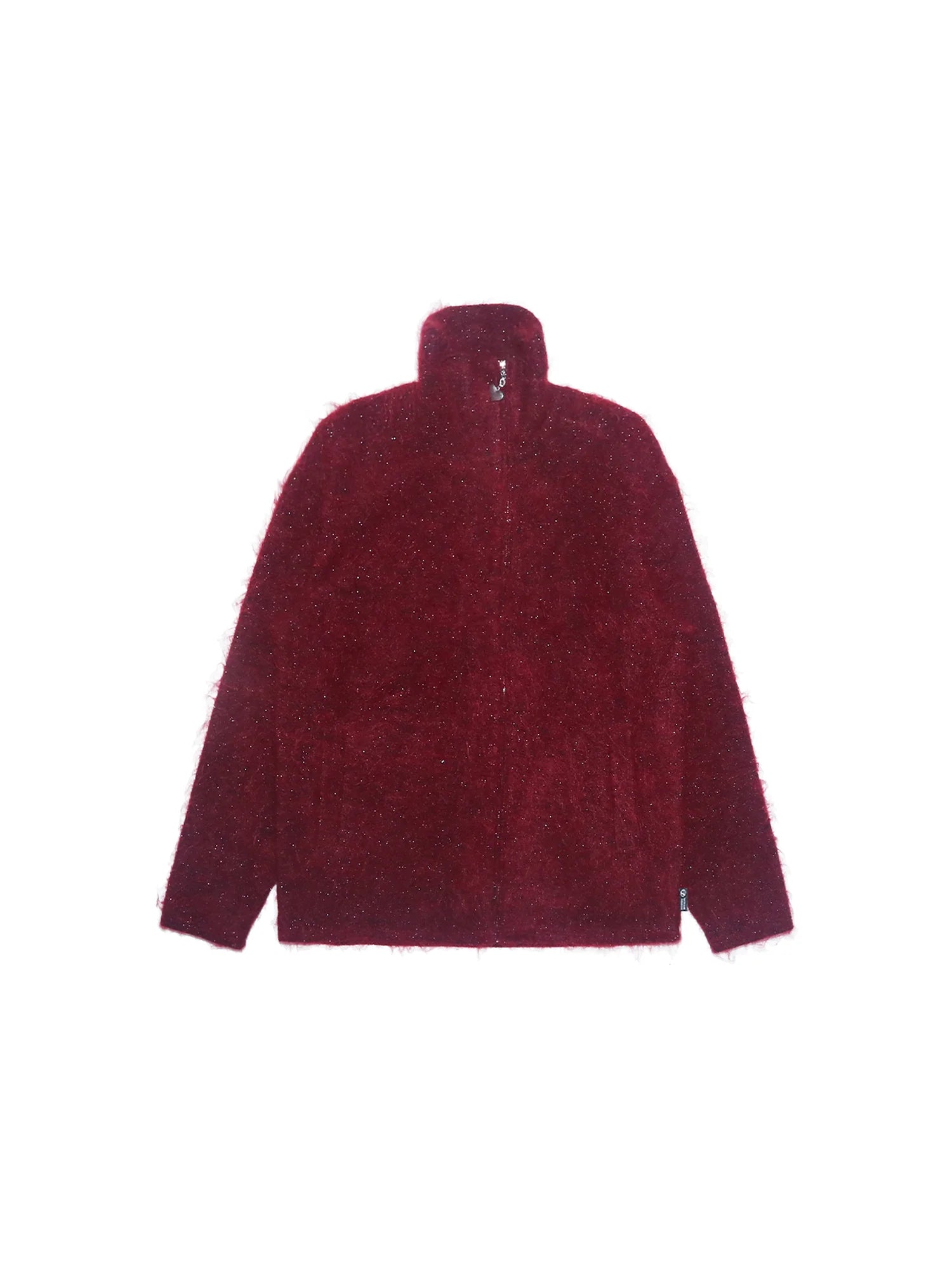 ASSEEN Asym-Zip Glitter Mohair Cardigan