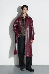ORAL UTOPIA Glossy PU Coat Ancora Red