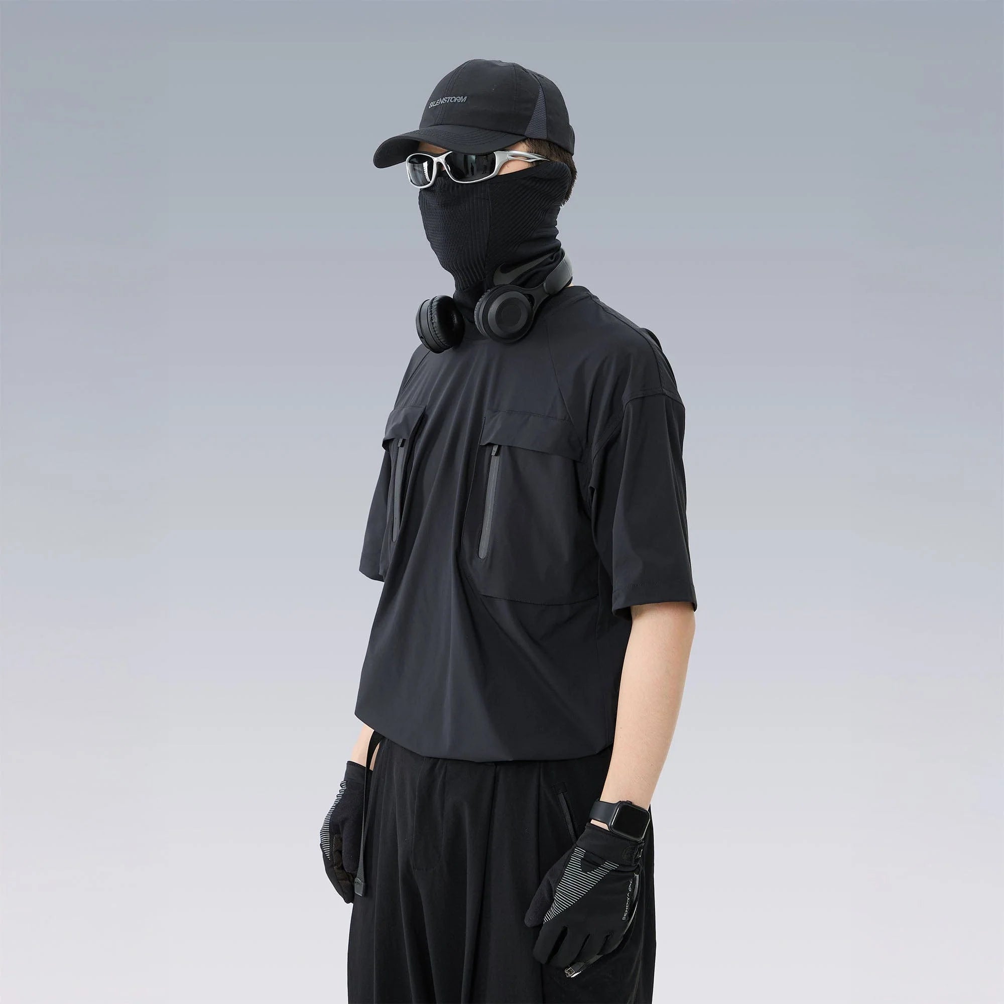 SILENSTORM Tactical Mesh-Back Zip Pocket T-Shirt