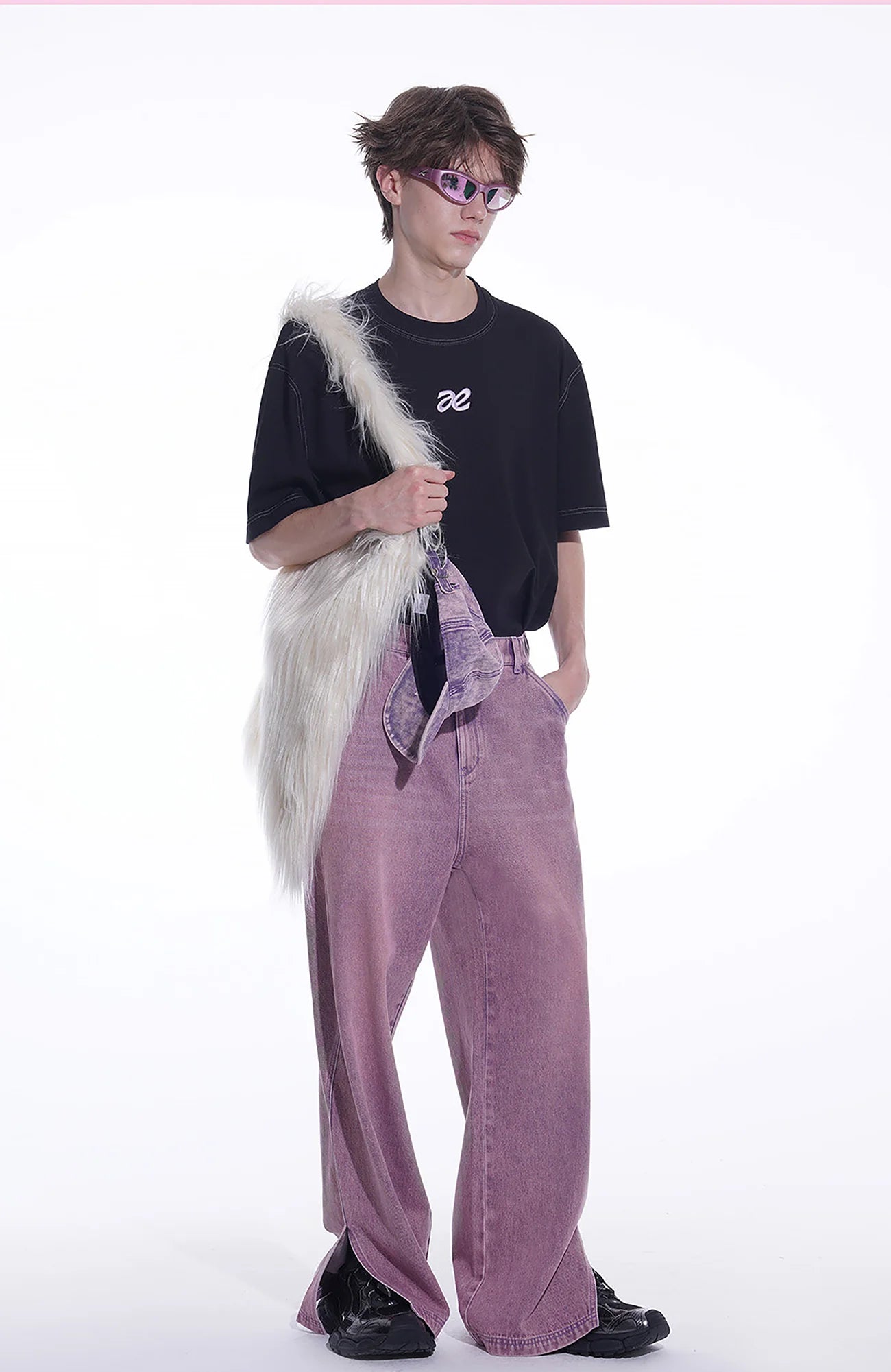 TIWILLTANG Side-Cut Oversized Jeans