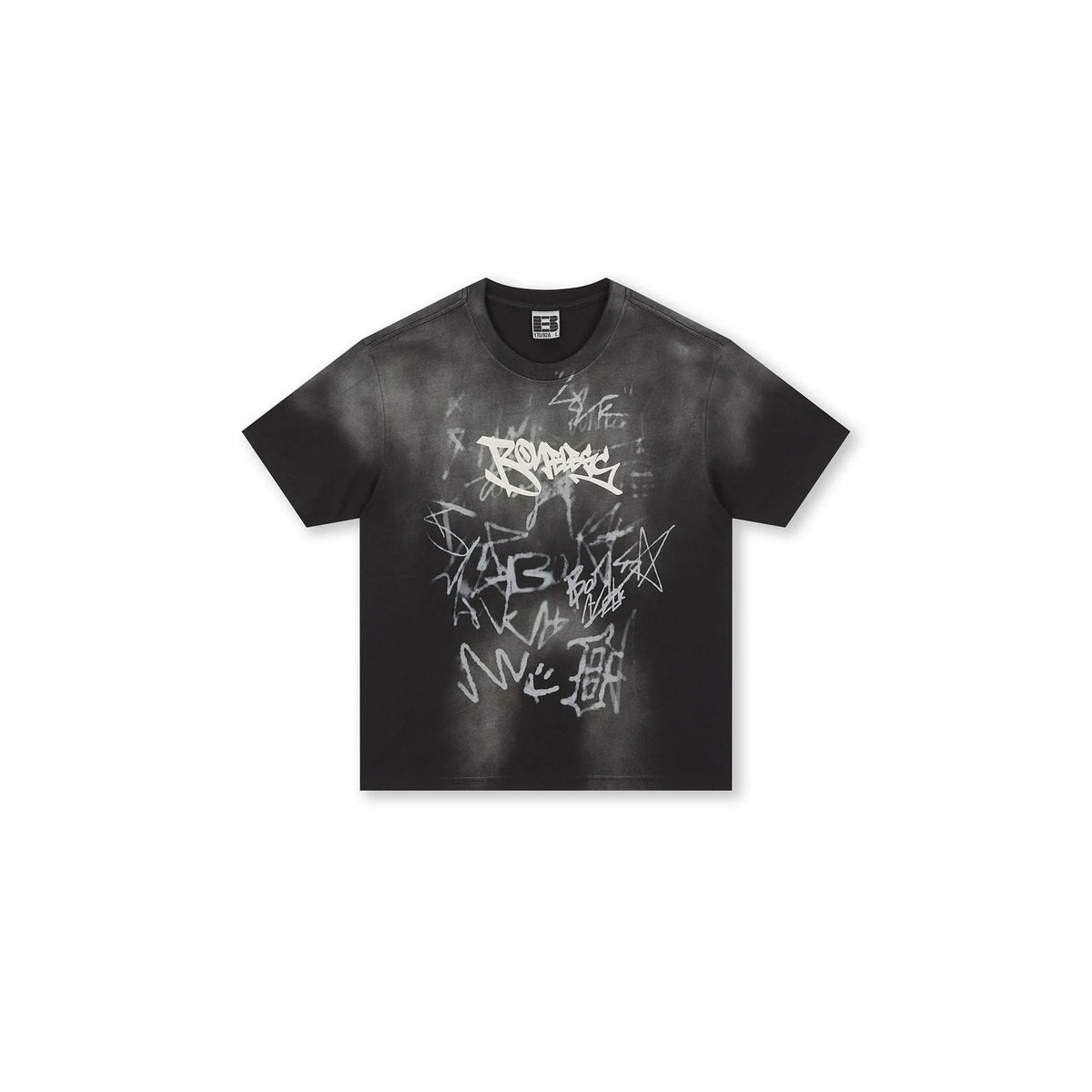 BONELESS Graffiti Distressed Washed T-Shirt