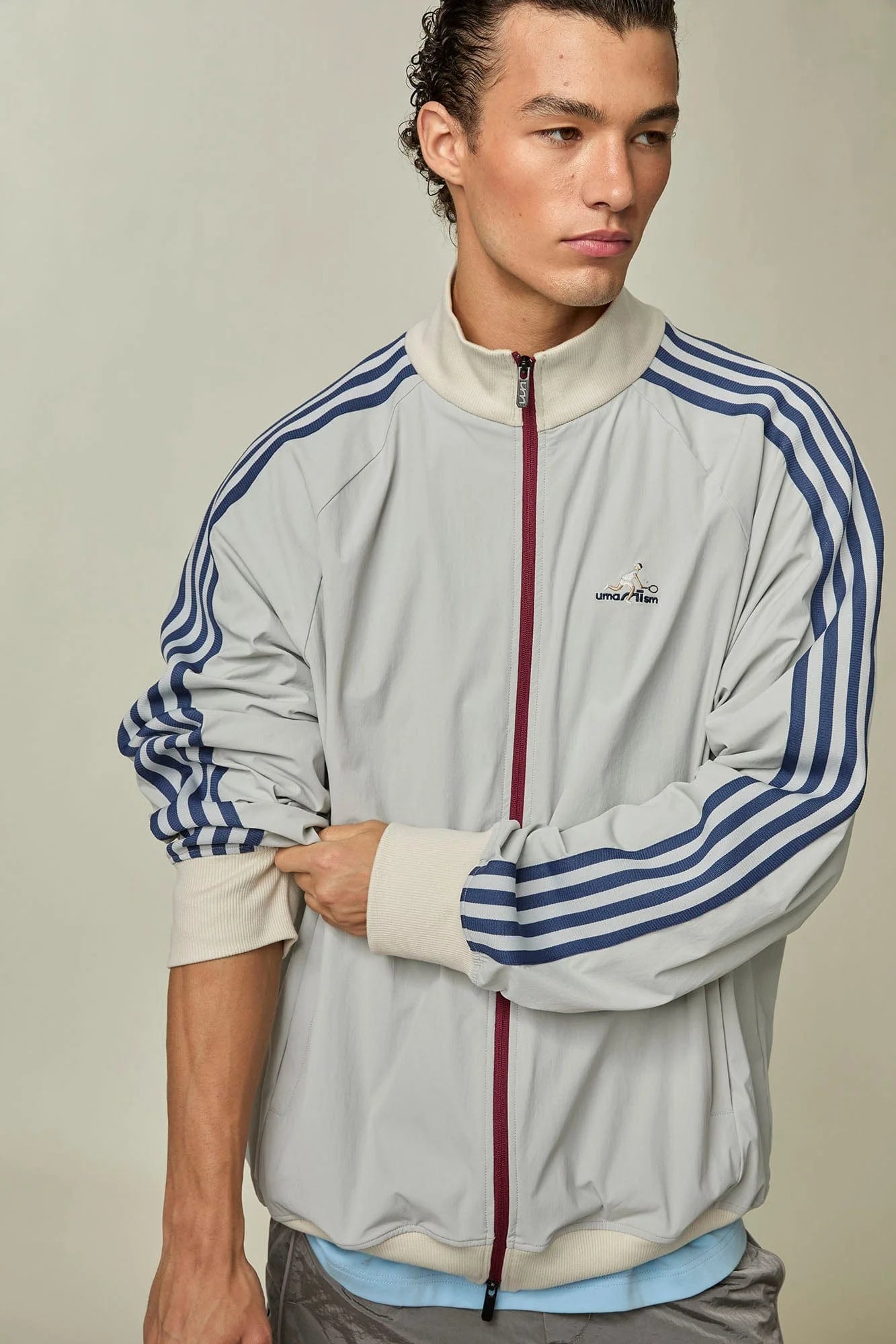 UMAMIISM Retro Striped Track Jacket