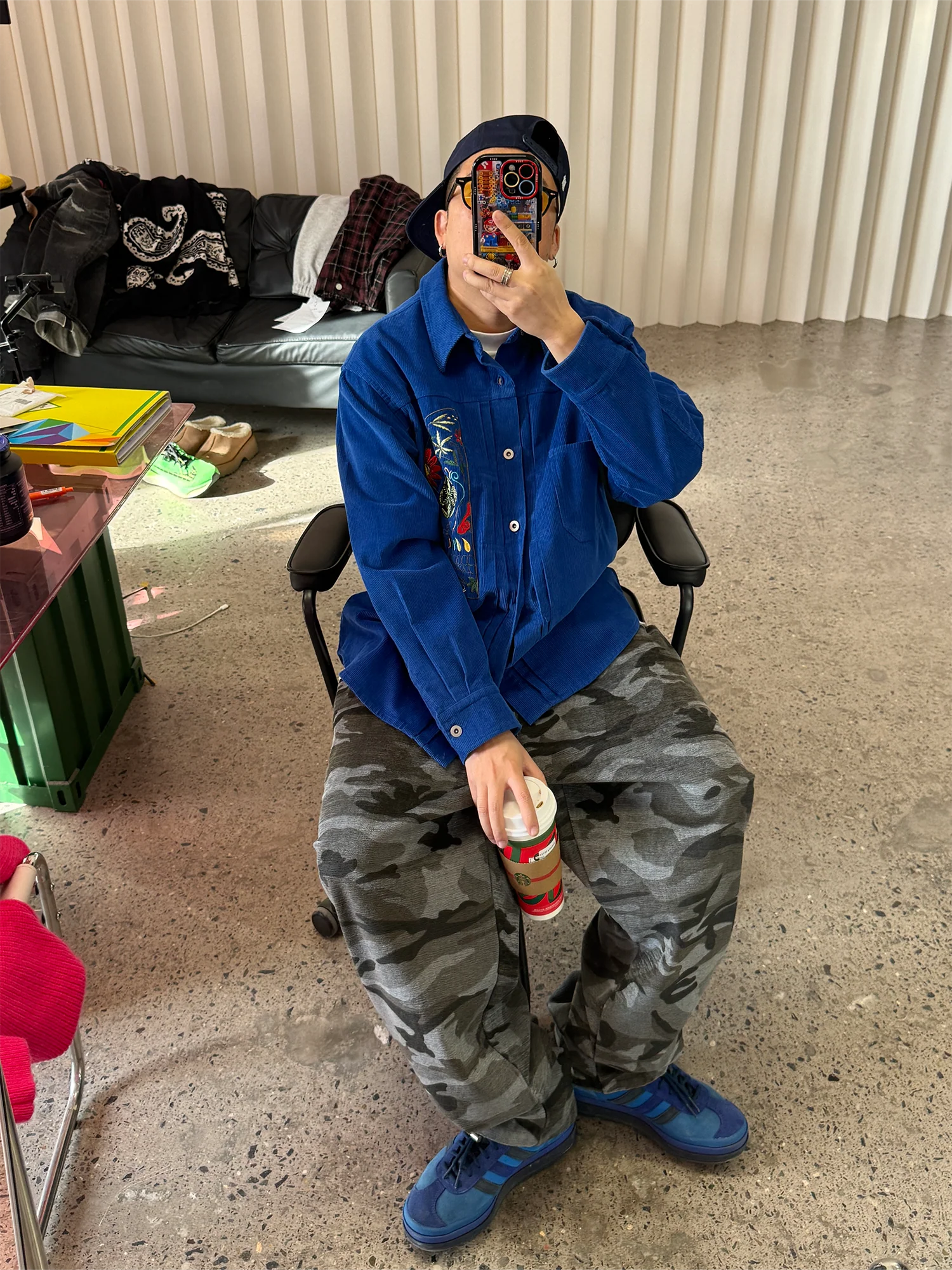 ME DA IGUAL Camo Elastic Waistband Tappered Pants