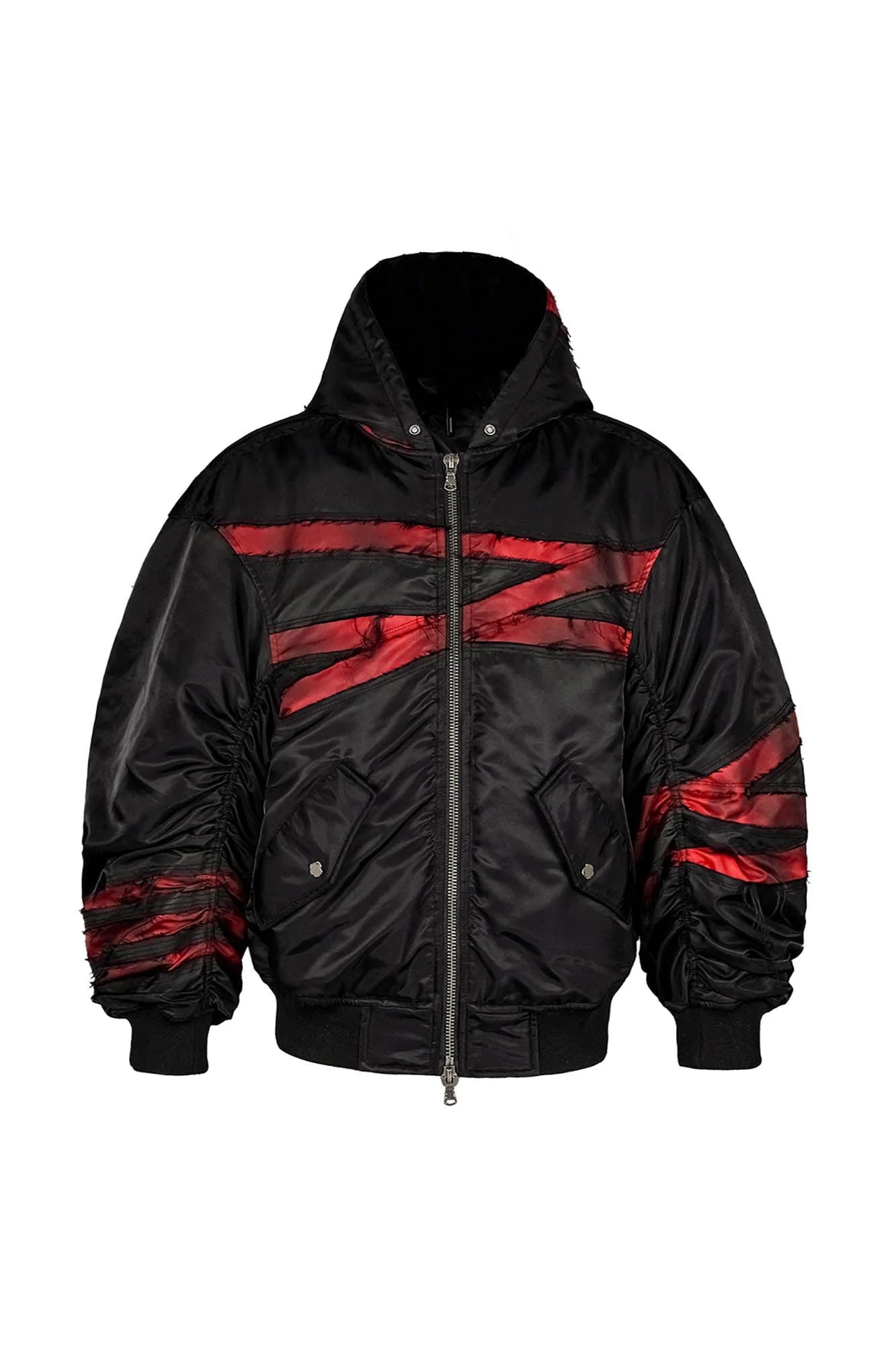 UNDERWATER Distressed Bondage MA-1 Jacket Red