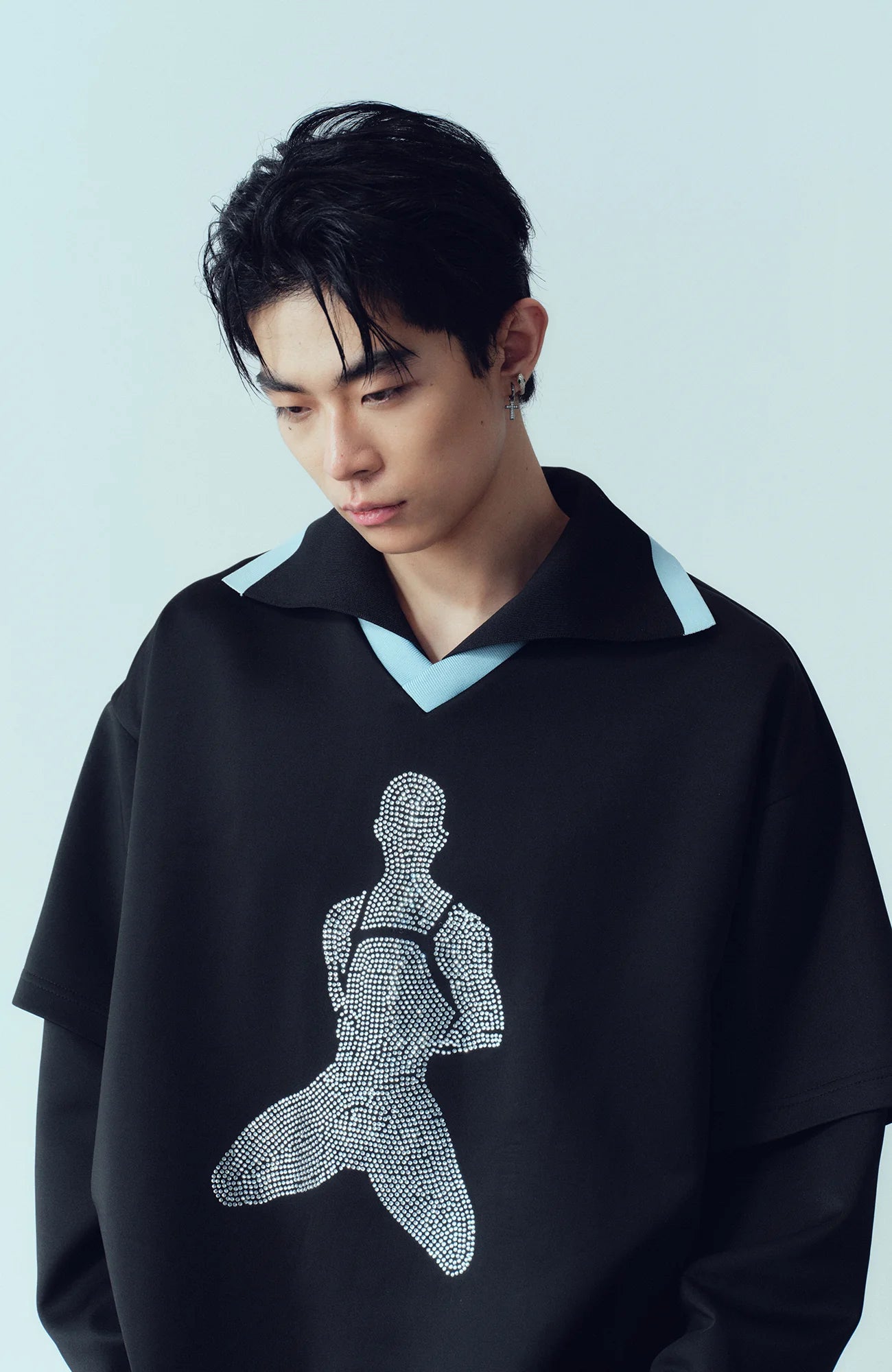 KADAKADA Diamond Graphic Layered Jersey