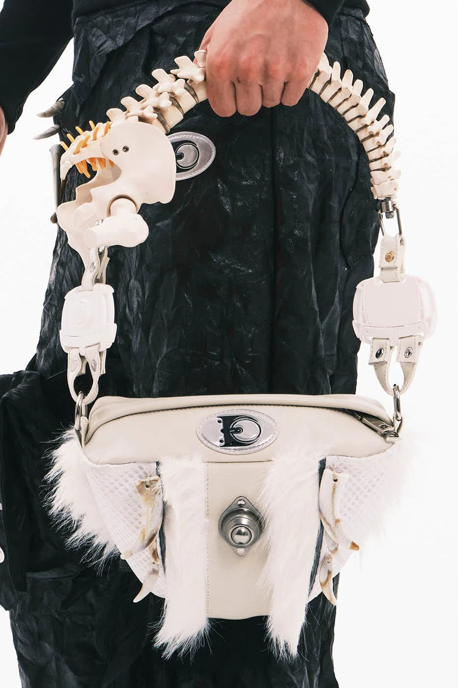 EMBRYO Skeleton Faux Fur Handbag