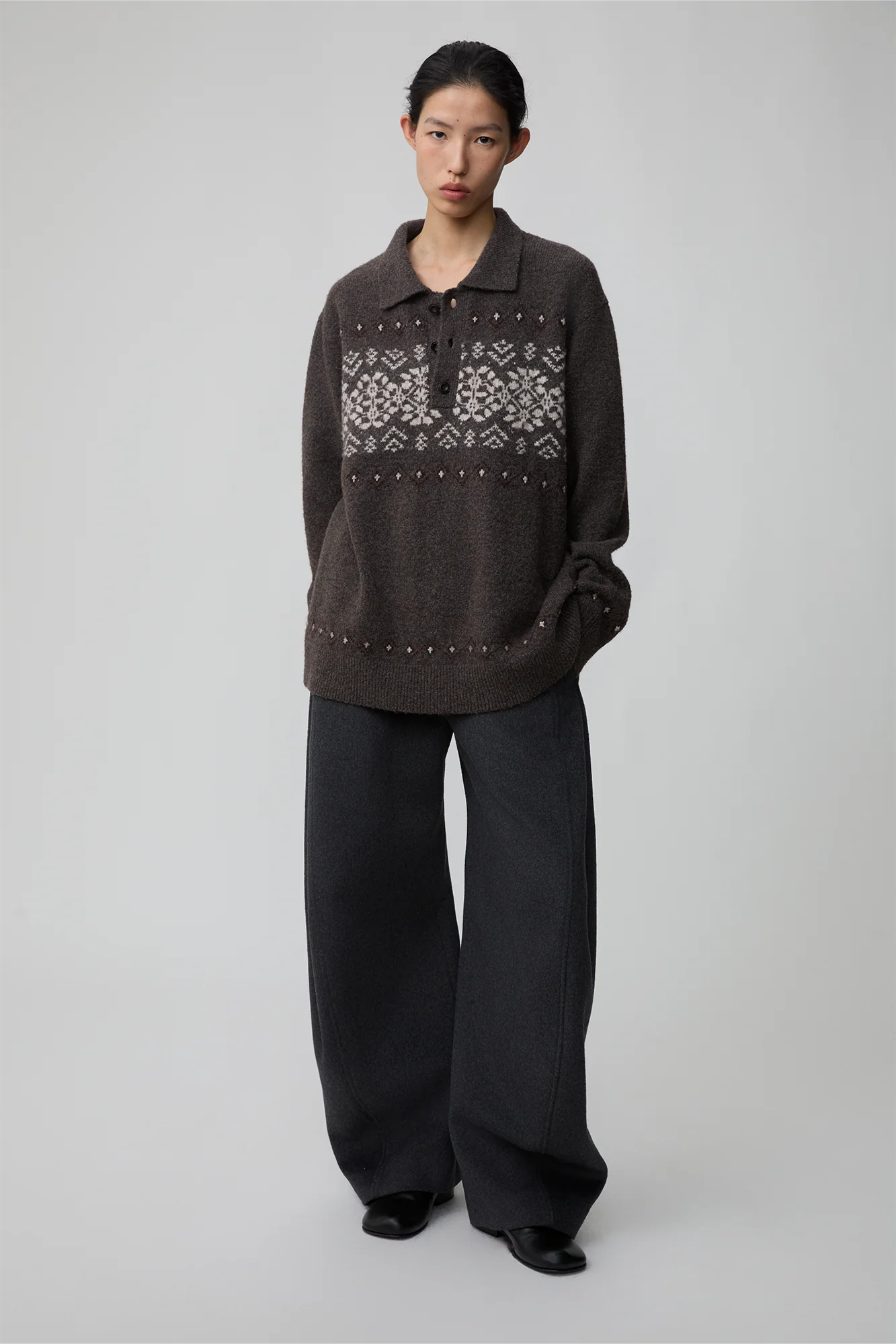OPICLOTH Essential Wool-Blend Barrel Pants