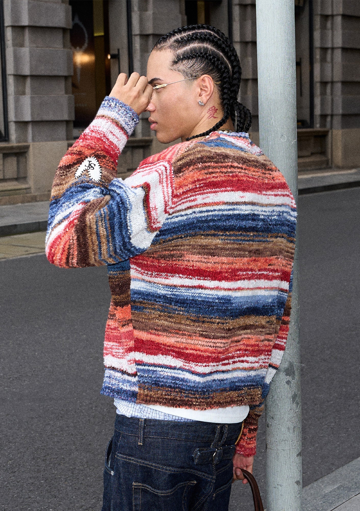 STEEPC Gradient Heartpatch Boxy Cardigan