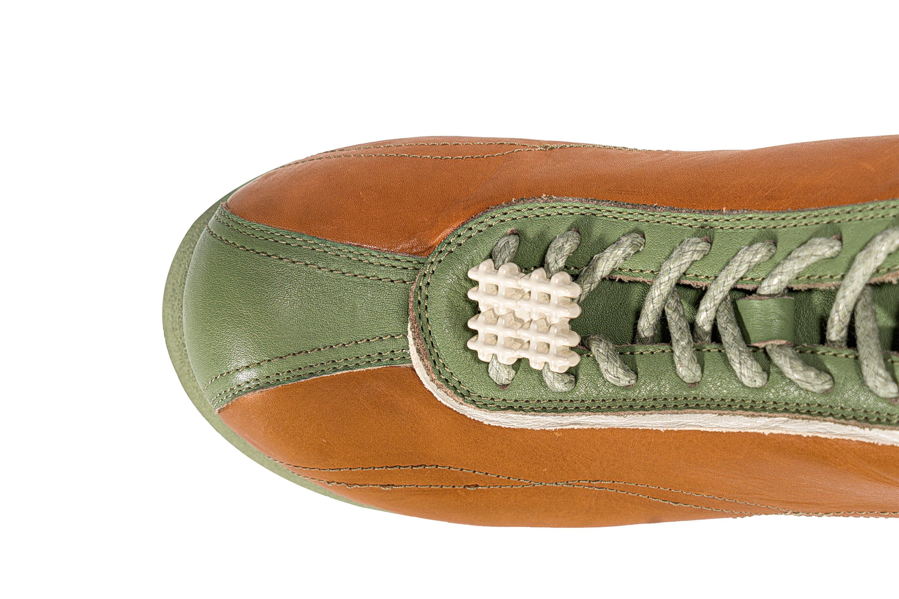 REWRITE Contrast Jagged Sole Leather Derby Shoes