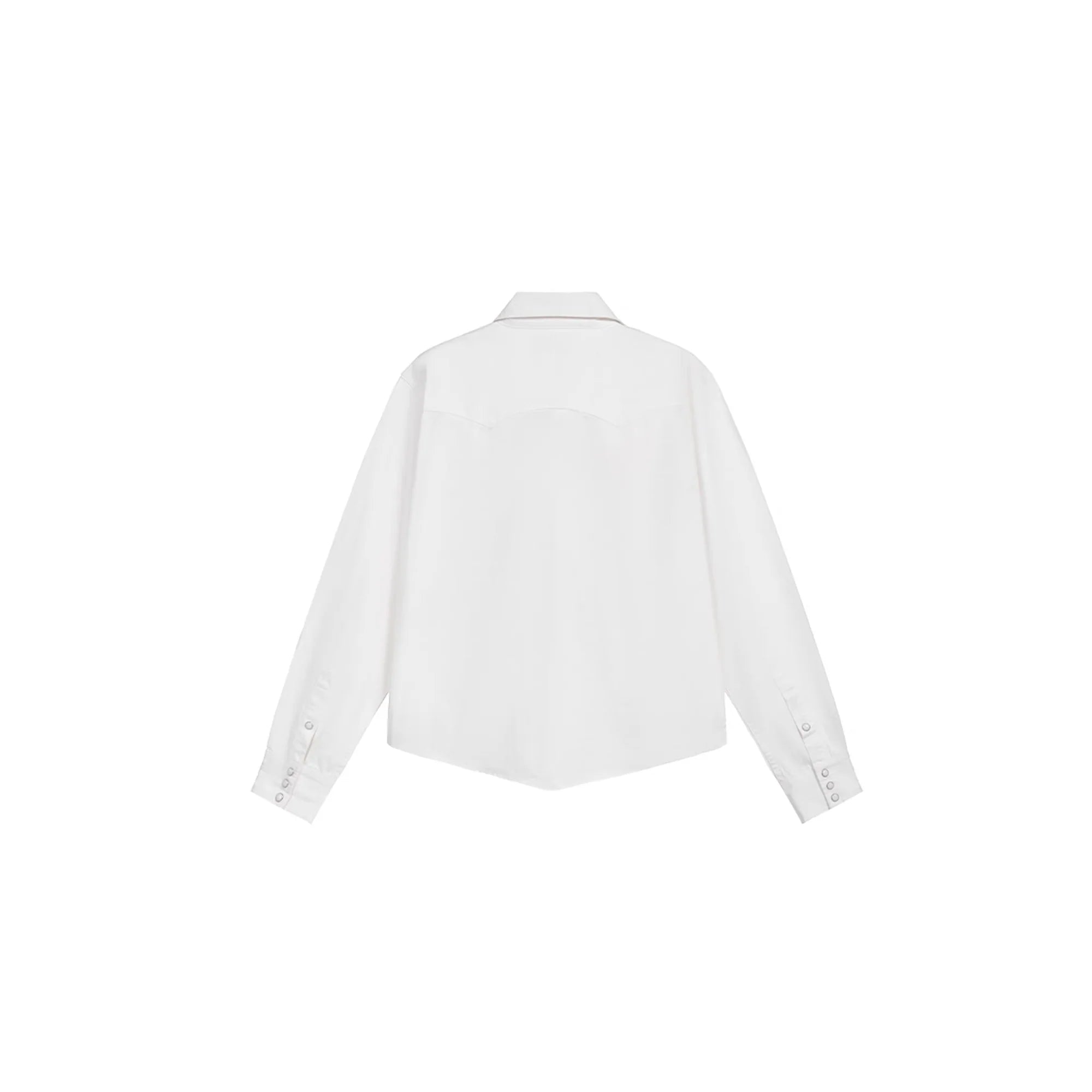 NOTHINGNESS WORLD Snake Graphic Layered-Collar Denim Shirt