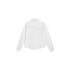 NOTHINGNESS WORLD Snake Graphic Layered-Collar Denim Shirt