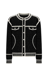 TIWILLTANG Frayed Edge Tweed Knit Jacket