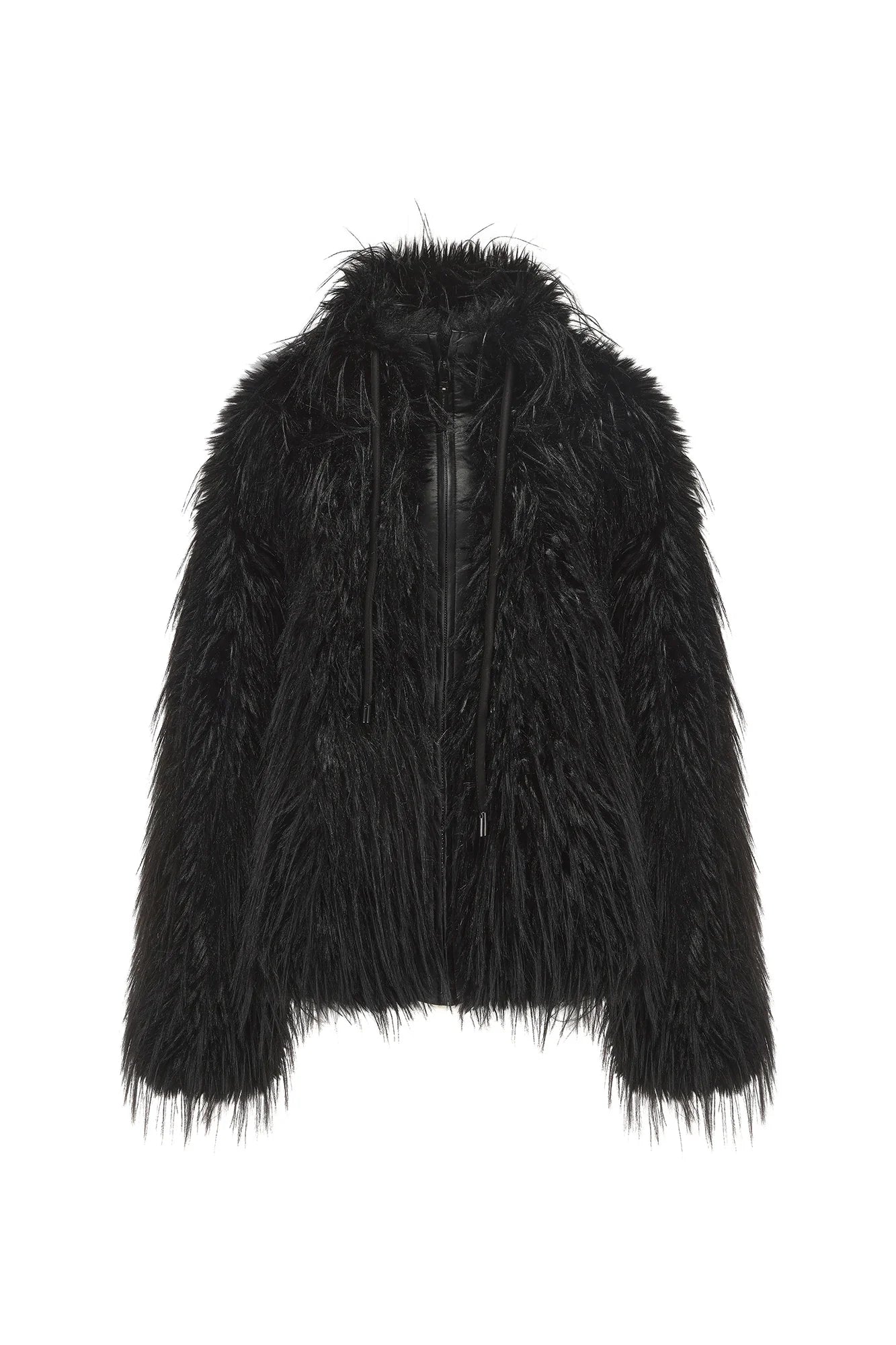 VANN VALRENCE Shaggy Layer Faux Fur Jacket