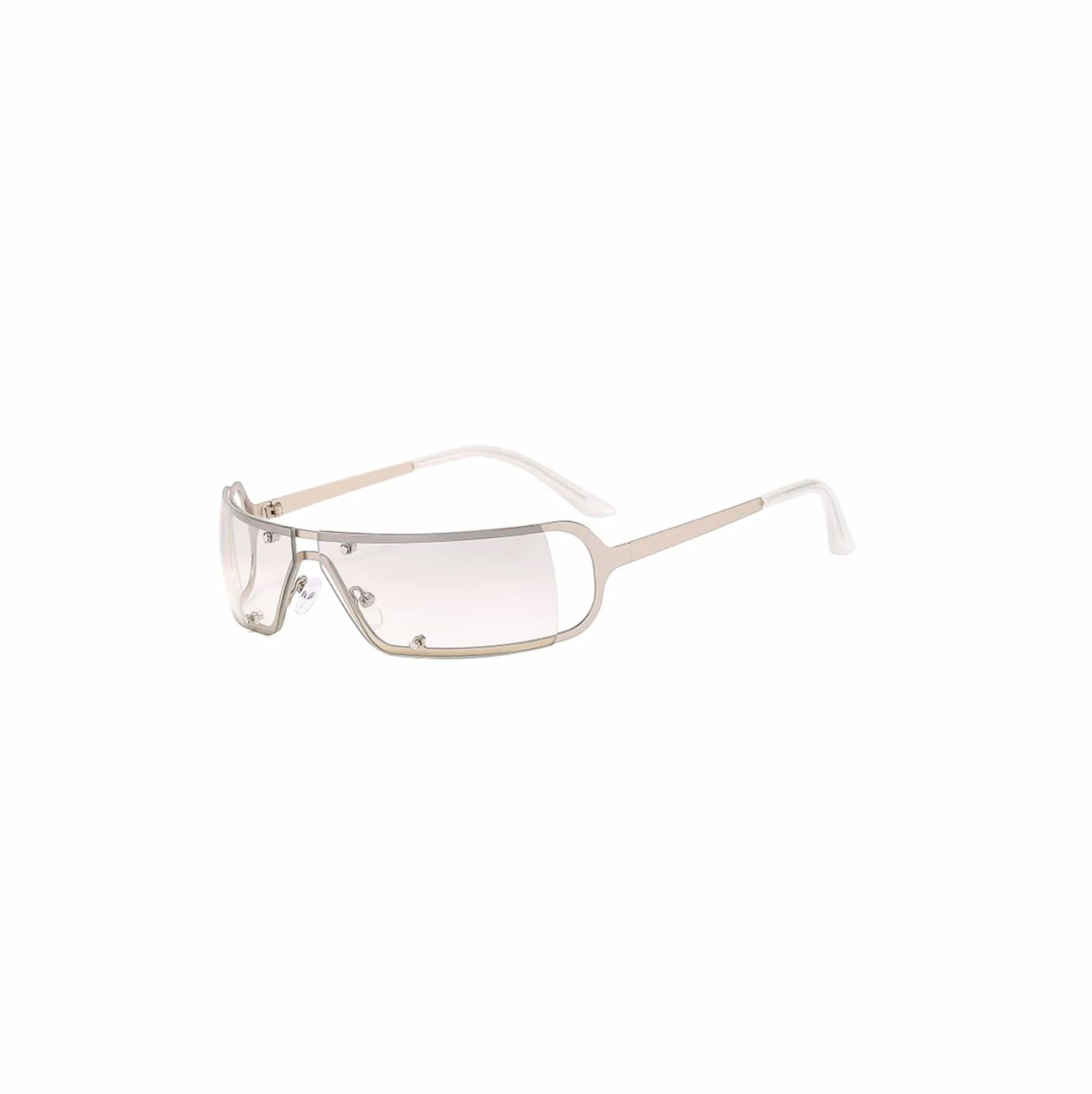 DAMAGE ASIA OPTICALS Modern Rivet Square Frame Sunglasses