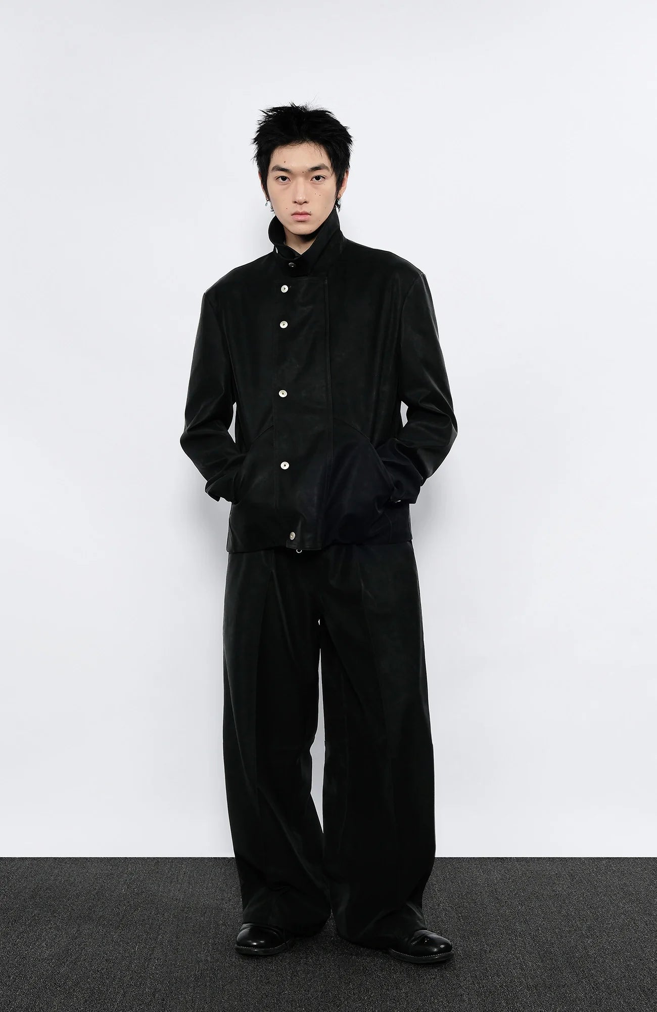 7440 37 1 Back Double-Knee PU Pants